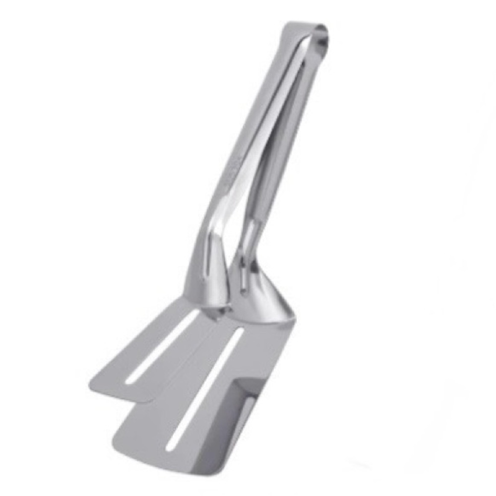 New! Stainless Steel 3 in 1 Spatula Double Flipper Tongs Smash Burger Pancakes